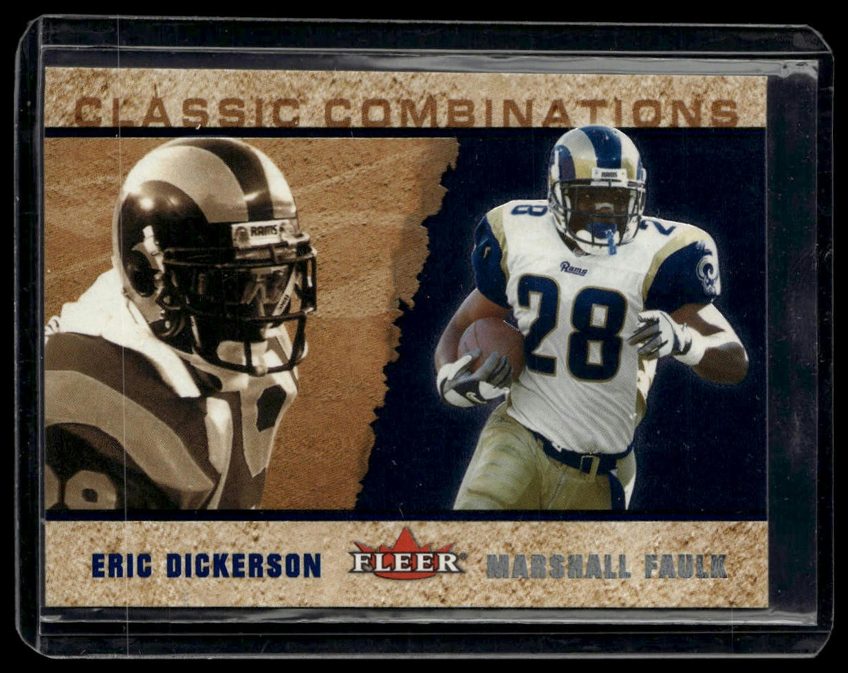 2002 Fleer #22 CC Dickerson / Faulk Classic Combinations Hobby /500