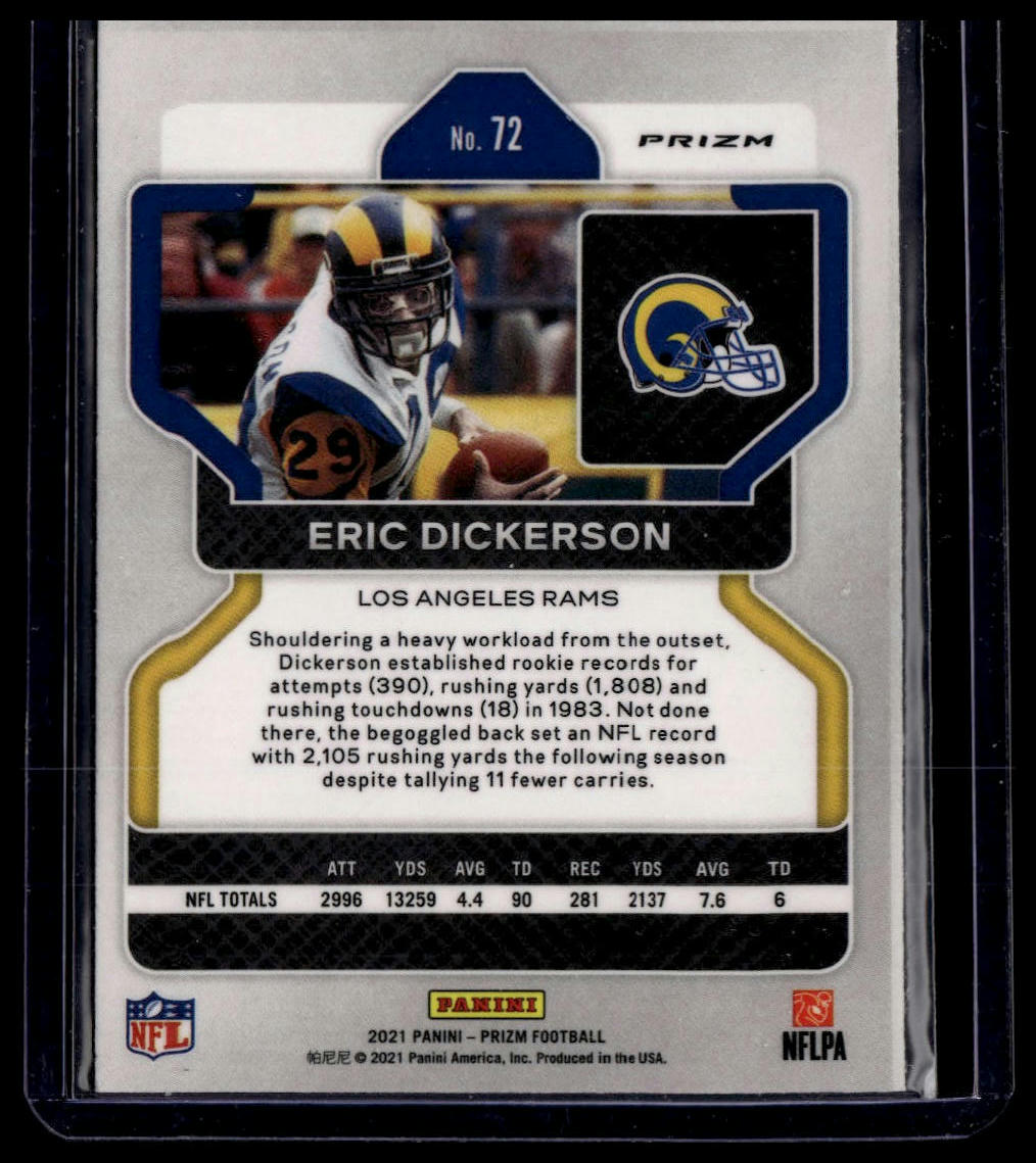 2021 Panini Prizm #72 Eric Dickerson Silver