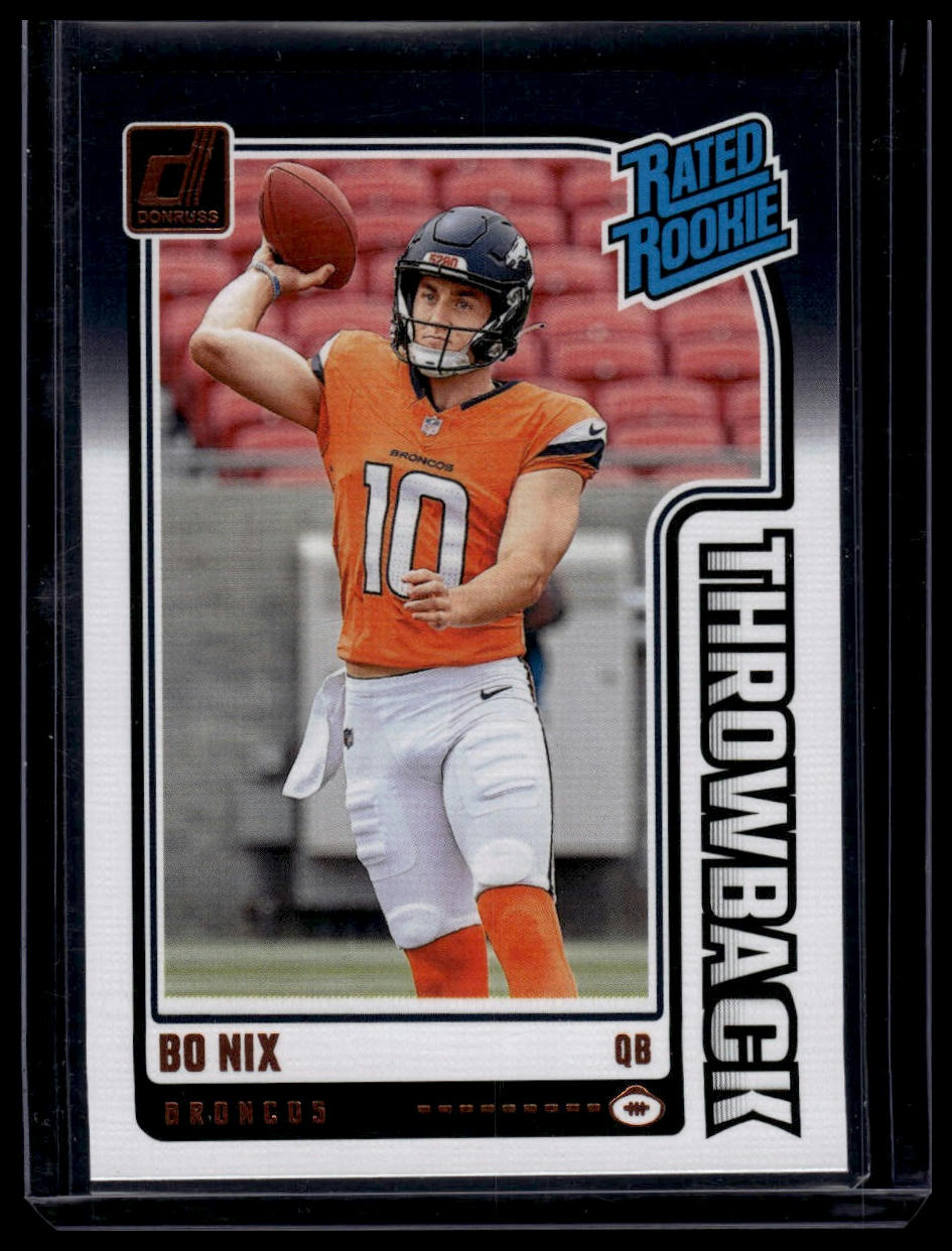 2024 Donruss #46 Bo Nix Rated Rookies Throwback