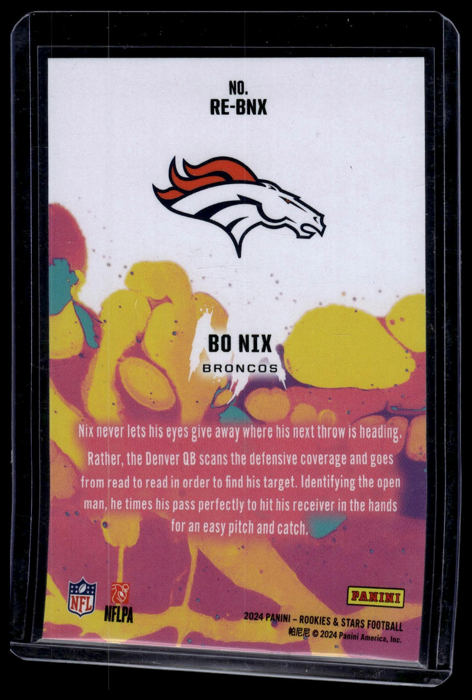 2024 Panini Rookies & Stars #RE-BNX Bo Nix Rookie Exclusive
