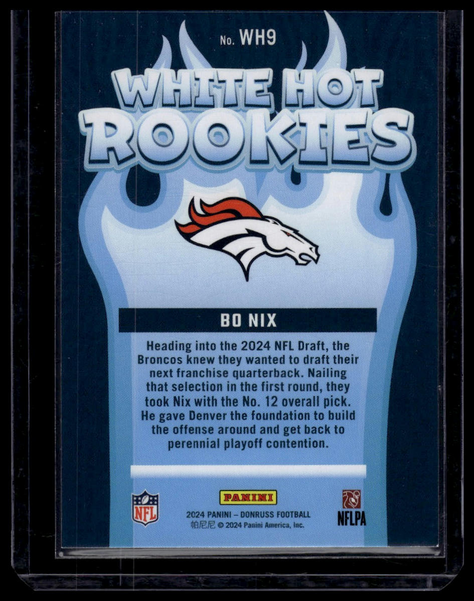 2024 Donruss #WH9 Bo Nix White Hot Rookies