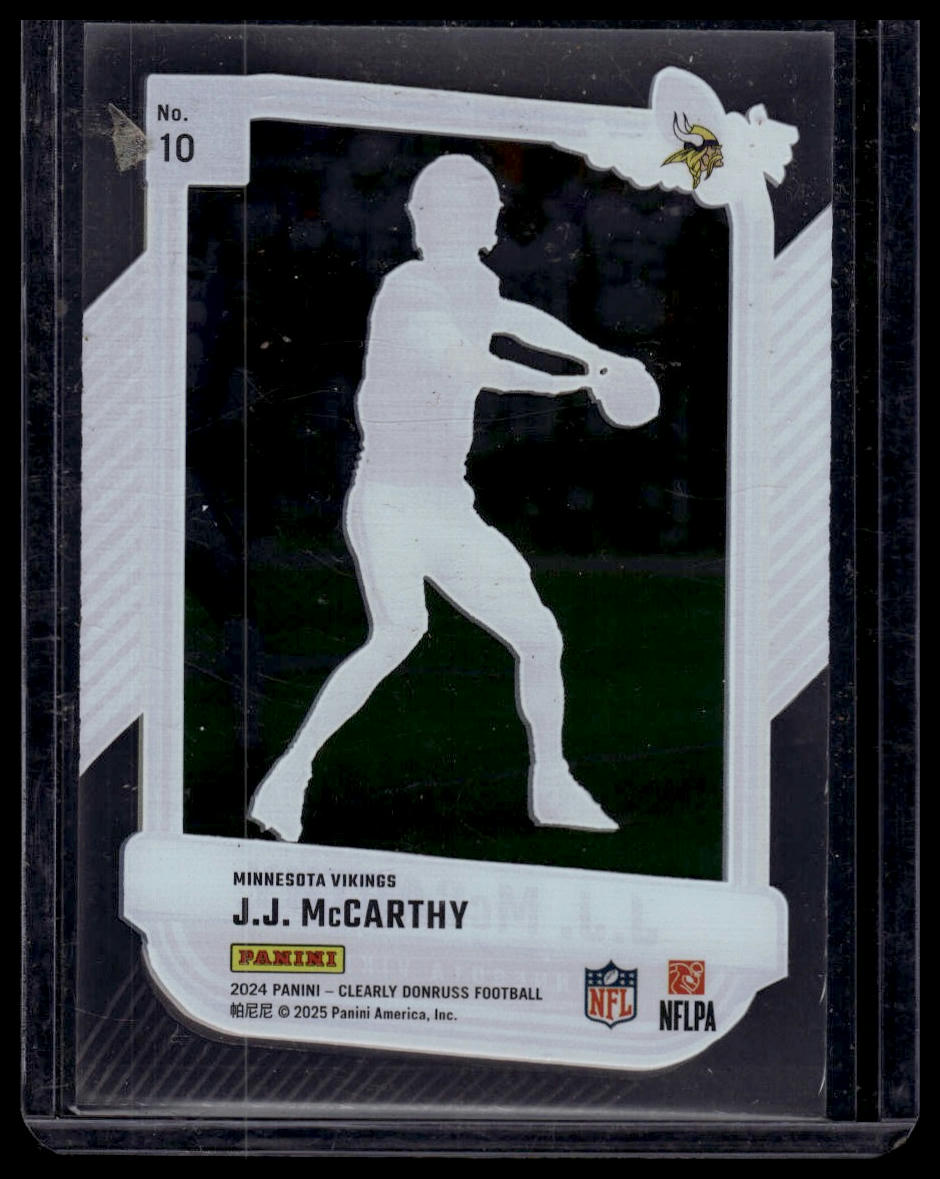 2024 Clearly Donruss #10 J.J. McCarthy Clearly The Rookies