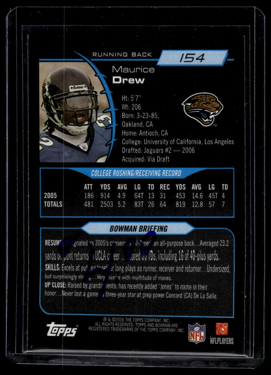 2006 Bowman #154 Maurice Drew