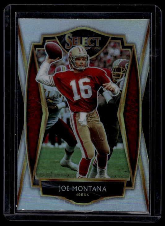 2020 Panini Select #118 Joe Montana Silver Prizm