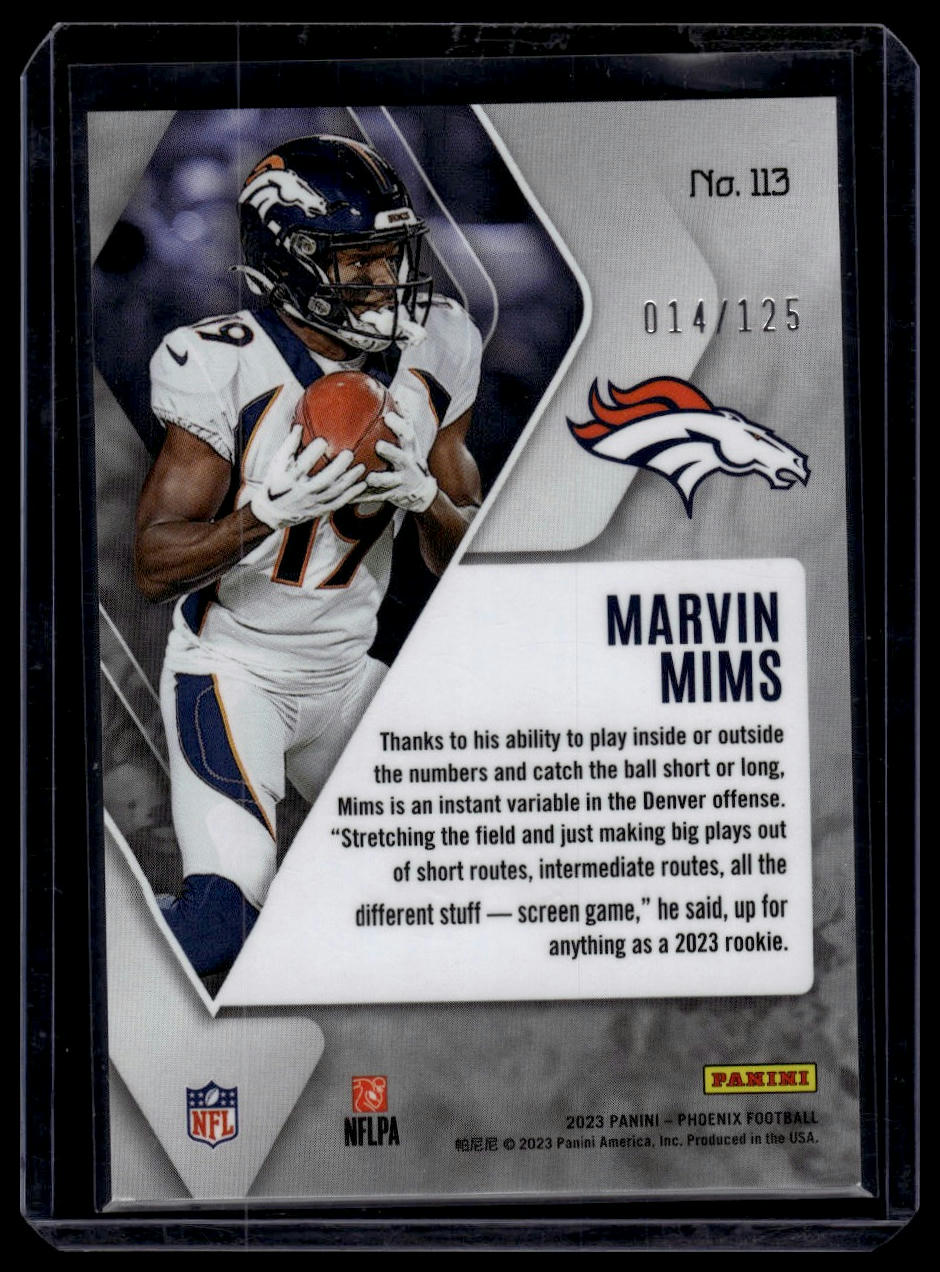 2023 Panini Phoenix #113 Marvin Mims Purple #/125