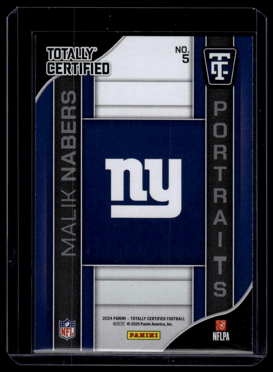 2024 Panini Totally Certified #5 Malik Nabers Portraits
