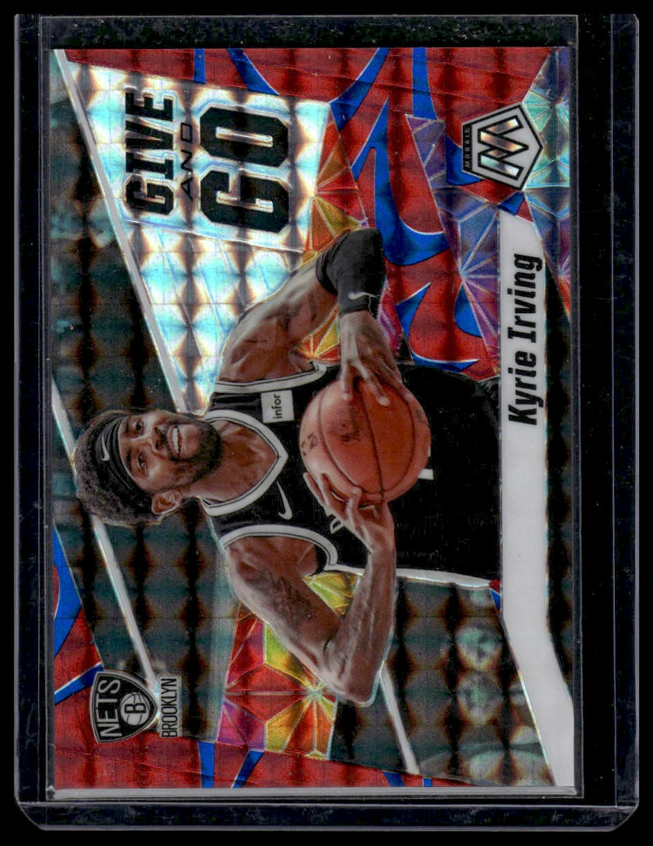 2019-20 Panini Mosaic #1 Kyrie Irving Give and Go Mosaic Reactive Blue #/99
