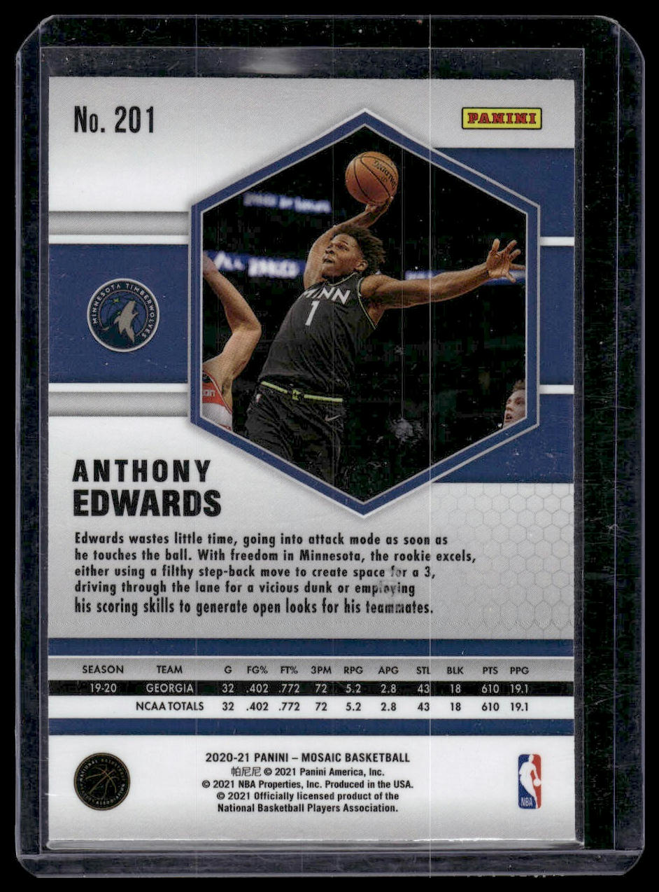 2020-21 Panini Mosaic #201 Anthony Edwards