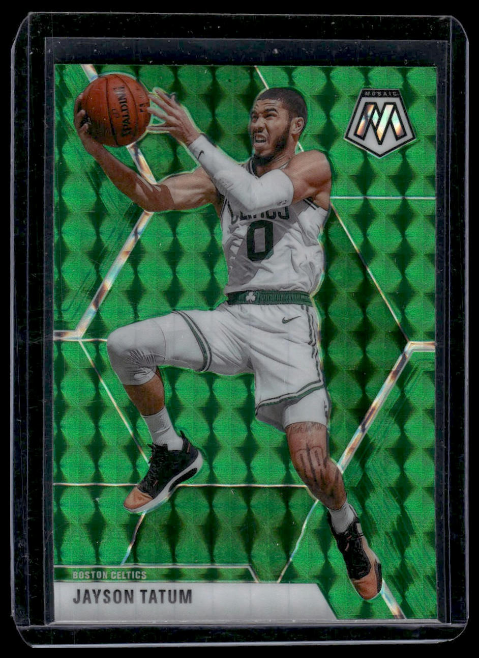 2019-20 Panini Mosaic #79 Jayson Tatum Green Prizm