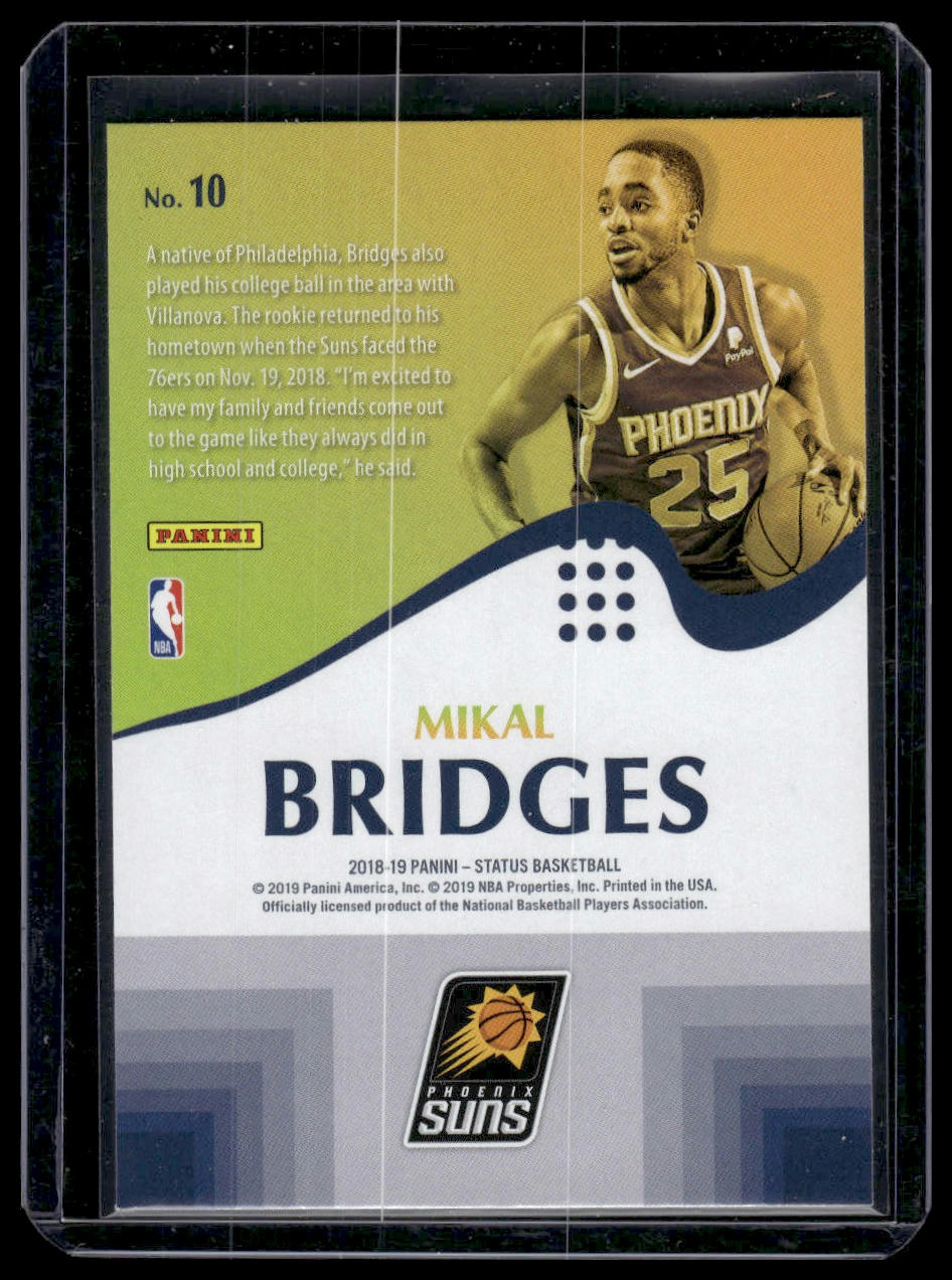 2018-19 Panini Status #10 Mikal Bridges Rookie Prominence