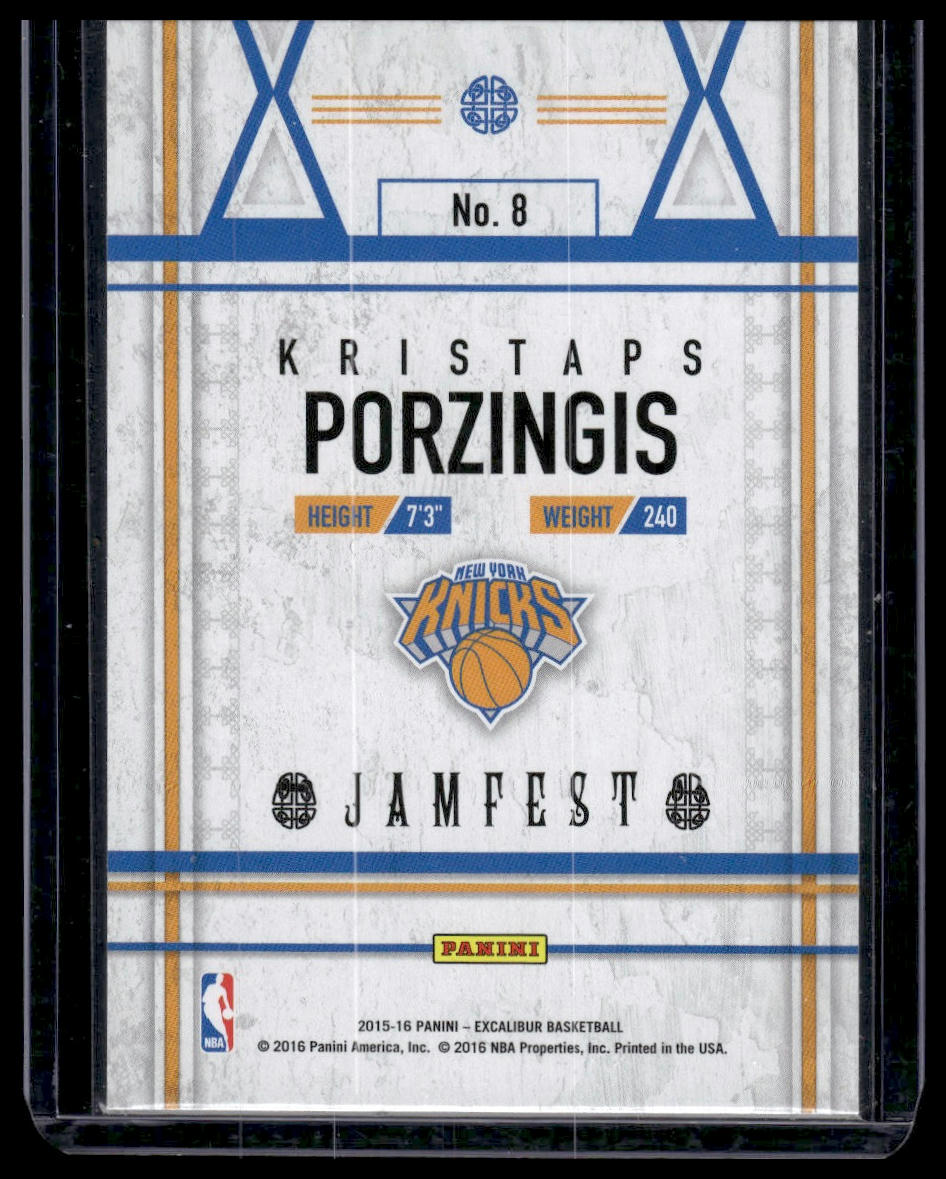 2015-16 Panini Excalibur #8 Kristaps Porzingis Jamfest