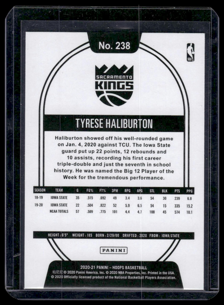 2020-21 Hoops #238 Tyrese Haliburton