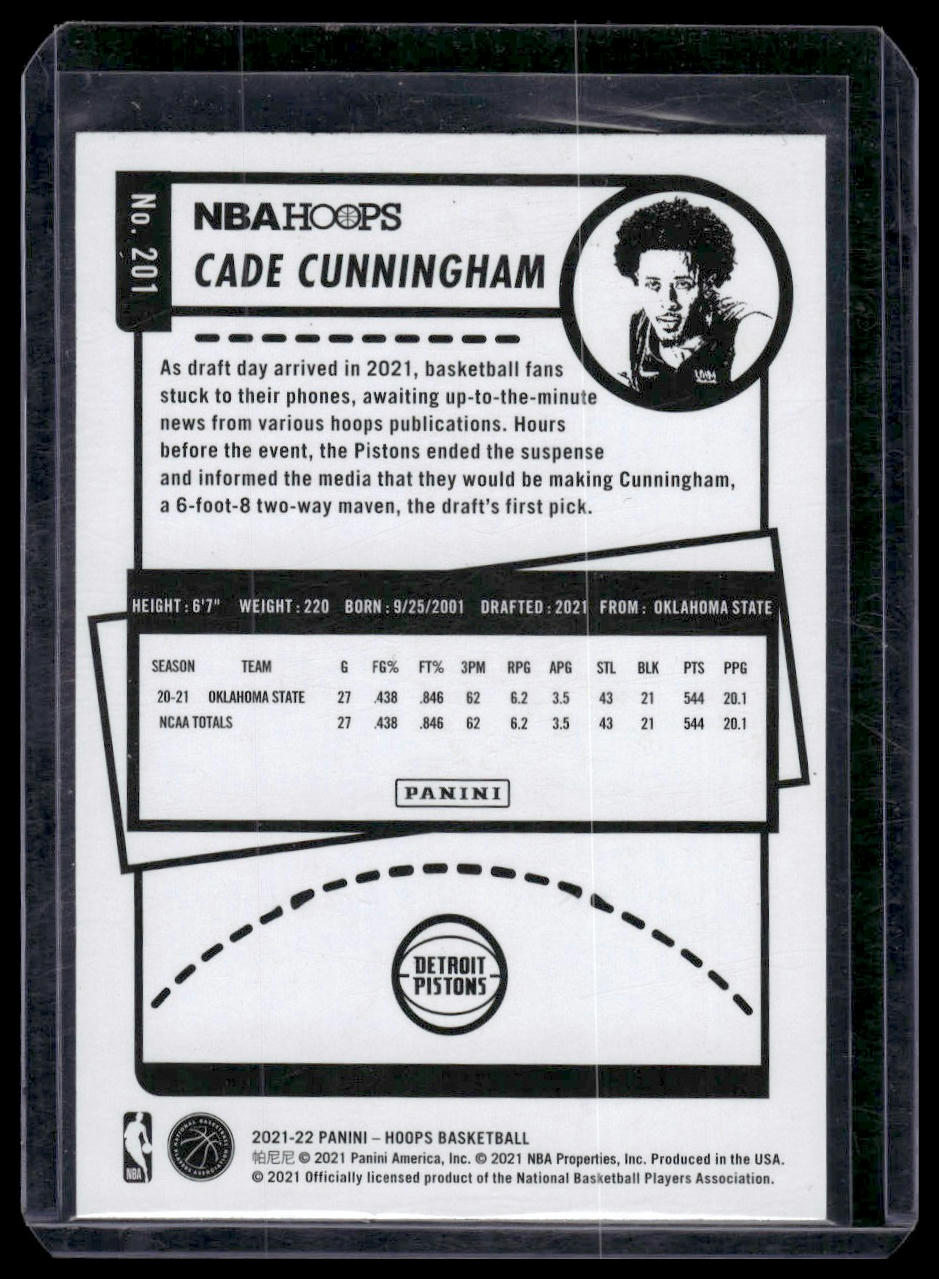 2021-22 Hoops #201 Cade Cunningham