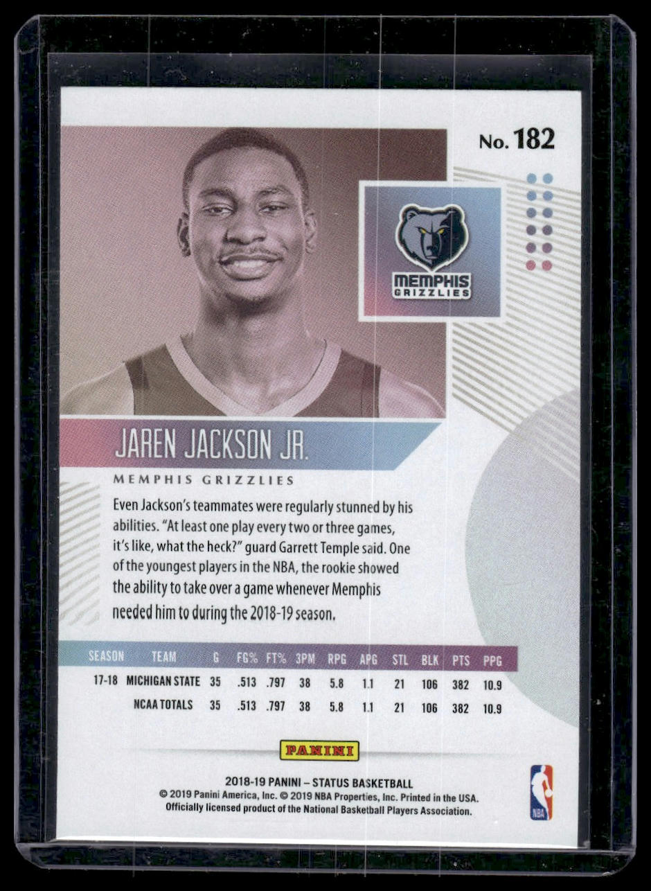 2018-19 Panini Status #182 Jaren Jackson Jr. Blue