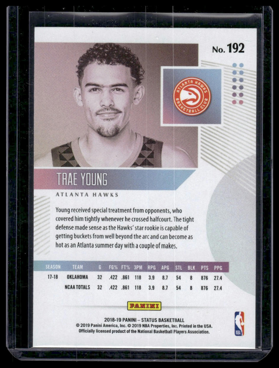 2018-19 Panini Status #192 Trae Young Blue