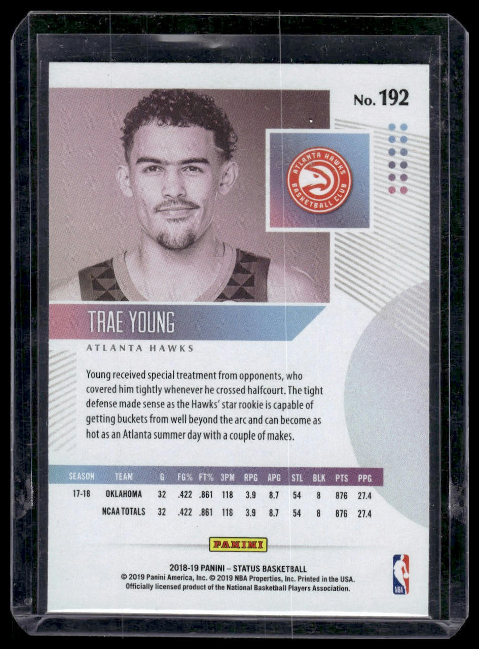 2018-19 Panini Status #192 Trae Young Blue