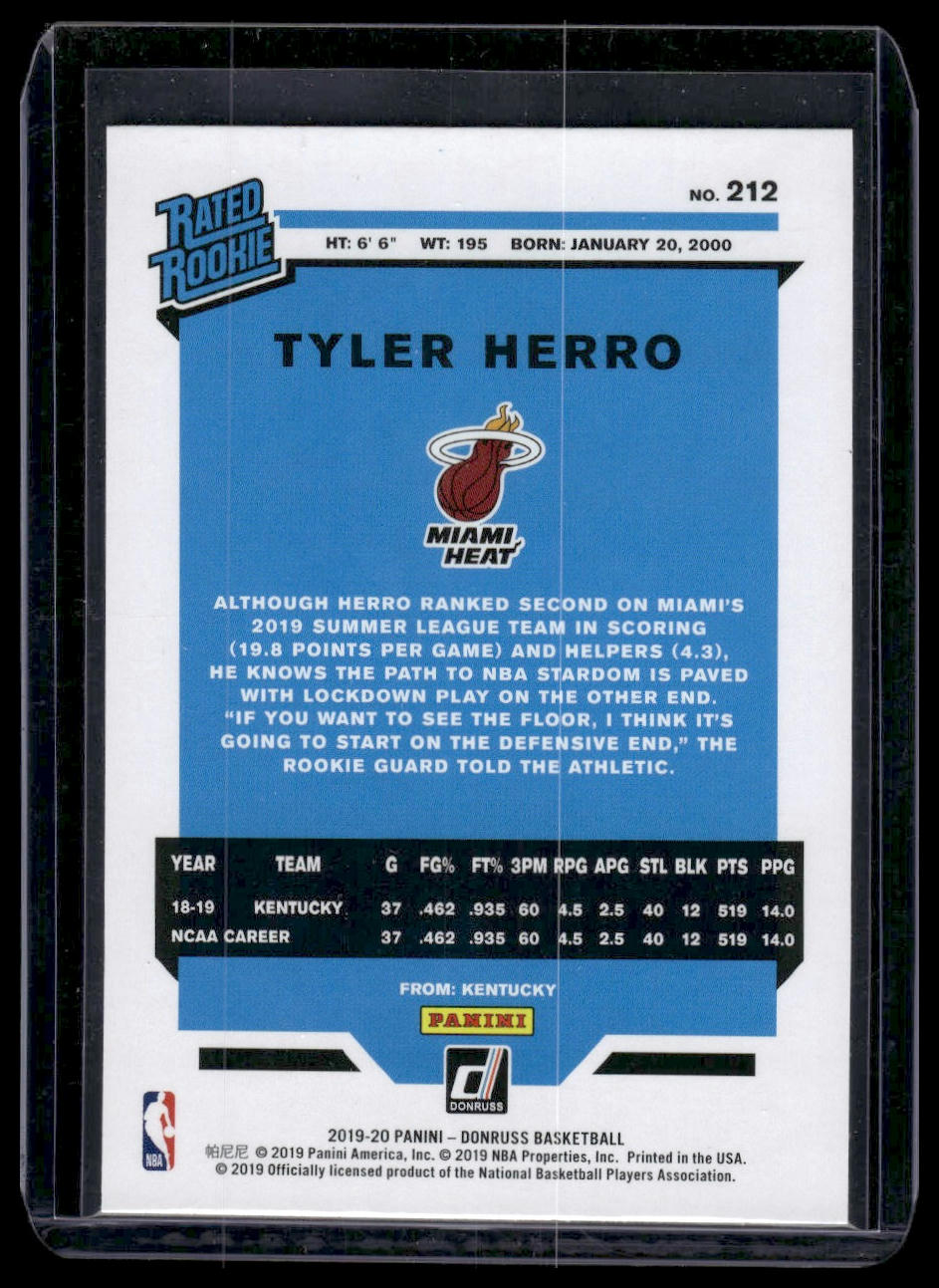 2019-20 Donruss #212 Tyler Herro