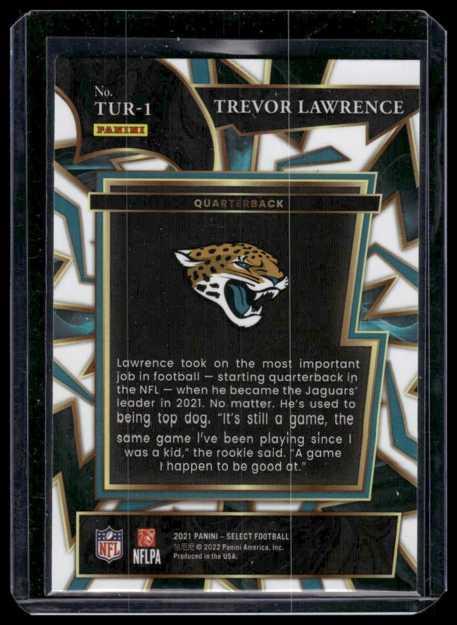 2021 Panini Select #TUR-1 Trevor Lawrence Turbocharged