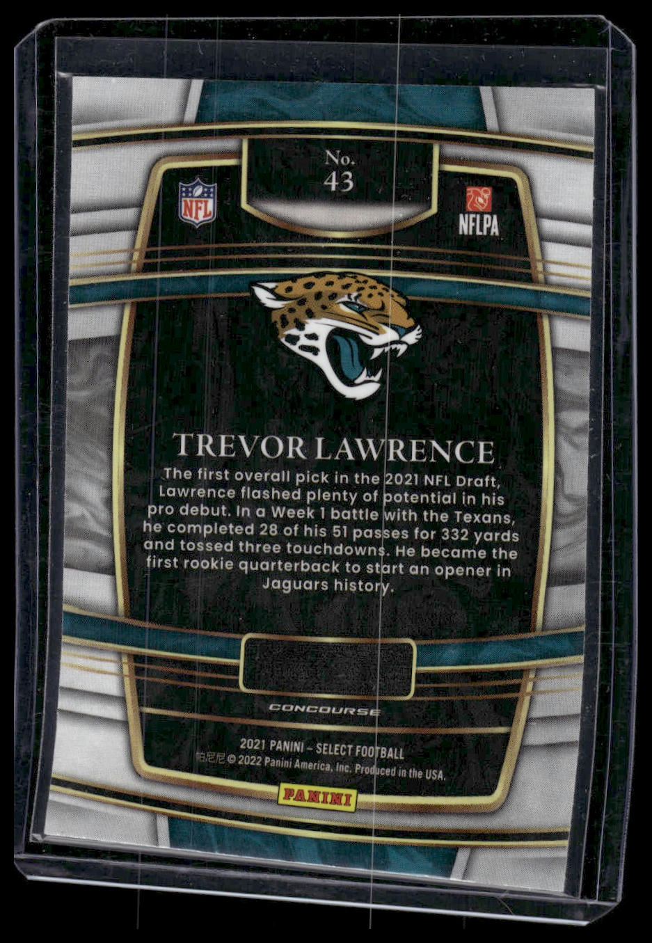 2021 Panini Select #43 Trevor Lawrence