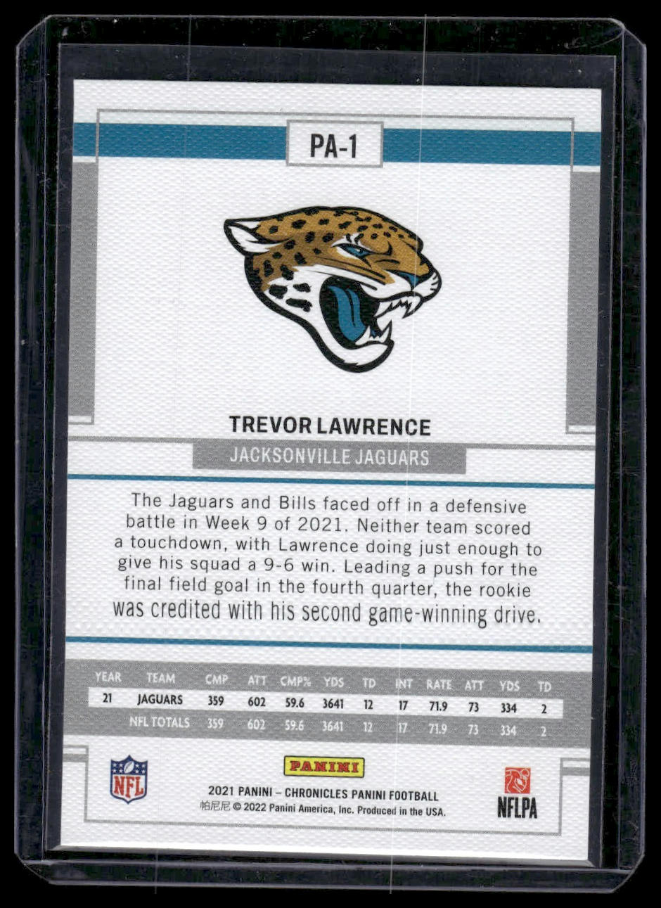 2021 Panini Chronicles #PA-1 Trevor Lawrence Panini