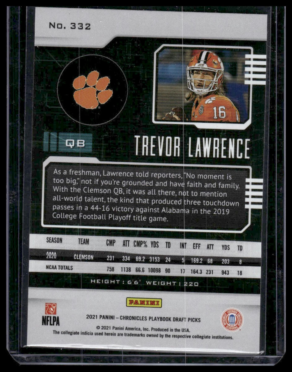 2021 Panini Chronicles Draft Picks #332 Trevor Lawrence