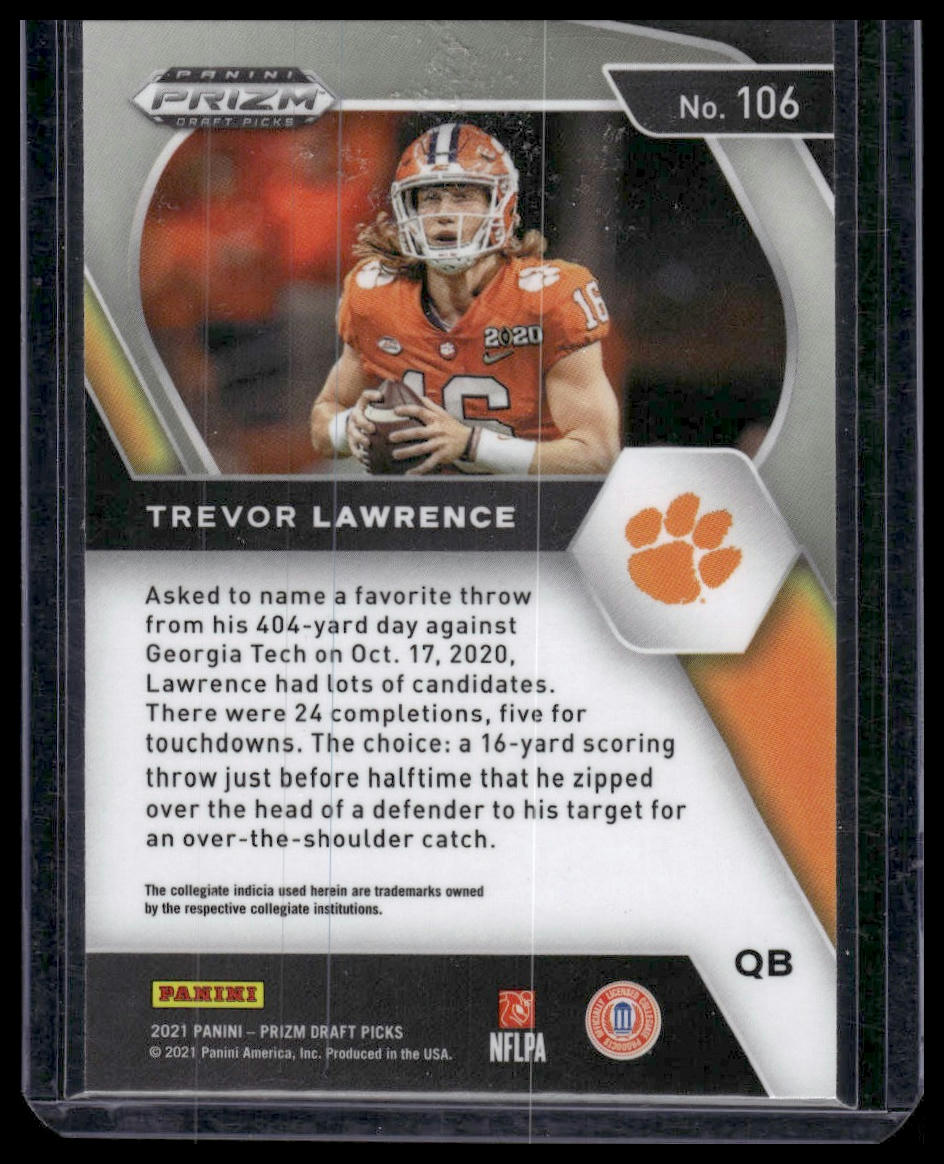 2021 Panini Prizm Draft Picks Collegiate #106 Trevor Lawrence