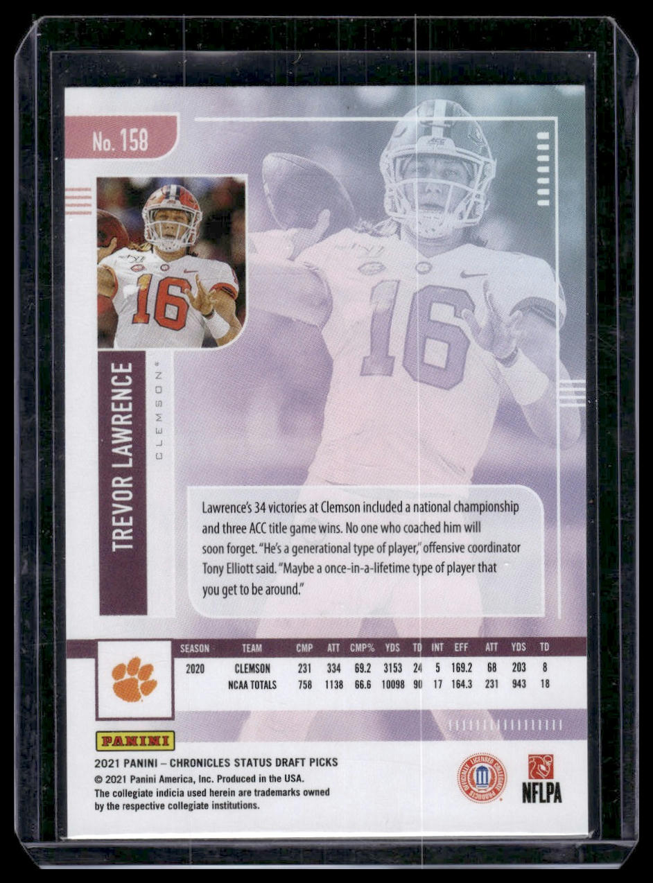 2021 Panini Chronicles Draft Picks #158 Trevor Lawrence