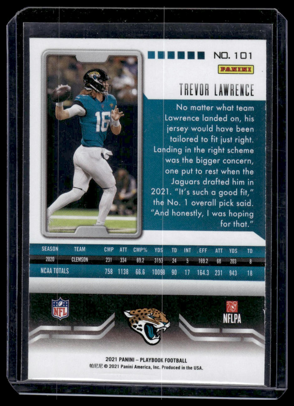 2021 Panini Playbook #101 Trevor Lawrence Orange