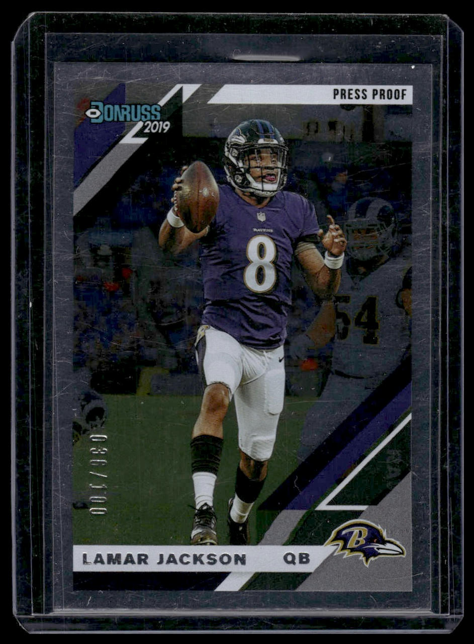 2019 Donruss #25 Lamar Jackson Press Proof Silver #/100