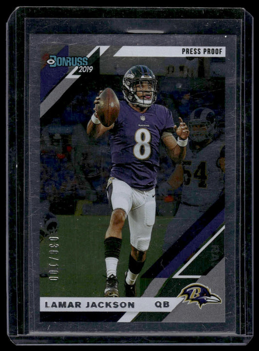 2019 Donruss #25 Lamar Jackson Press Proof Silver #/100