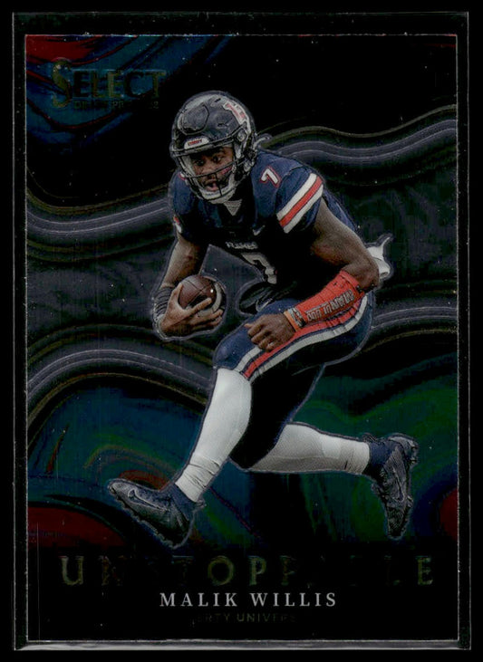 2022 Panini Select Draft Picks #US-MW Malik Willis Unstoppable