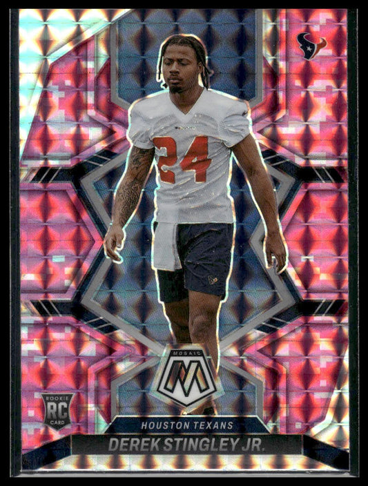 2022 Panini Mosaic #343 Derek Stingley Jr. Mosaic Camo Pink
