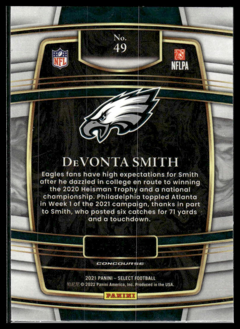2021 Panini Select #49 DeVonta Smith
