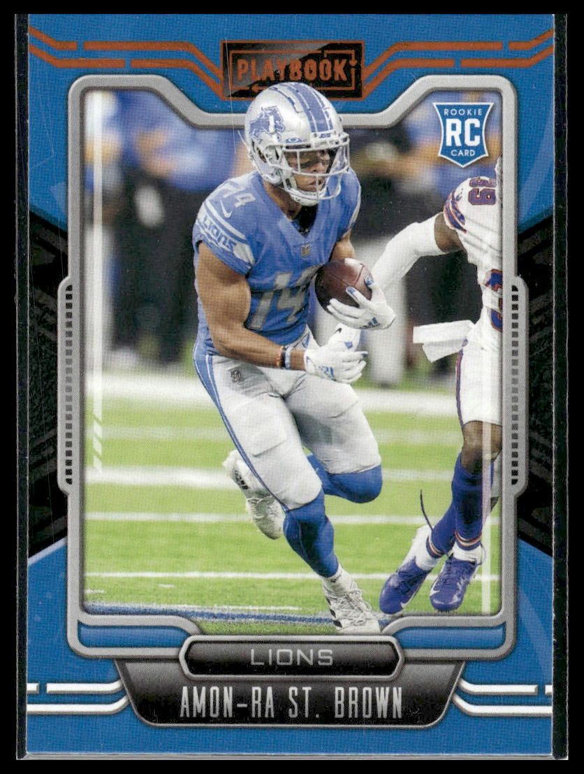 2021 Panini Playbook #131 Amon-Ra St. Brown Orange