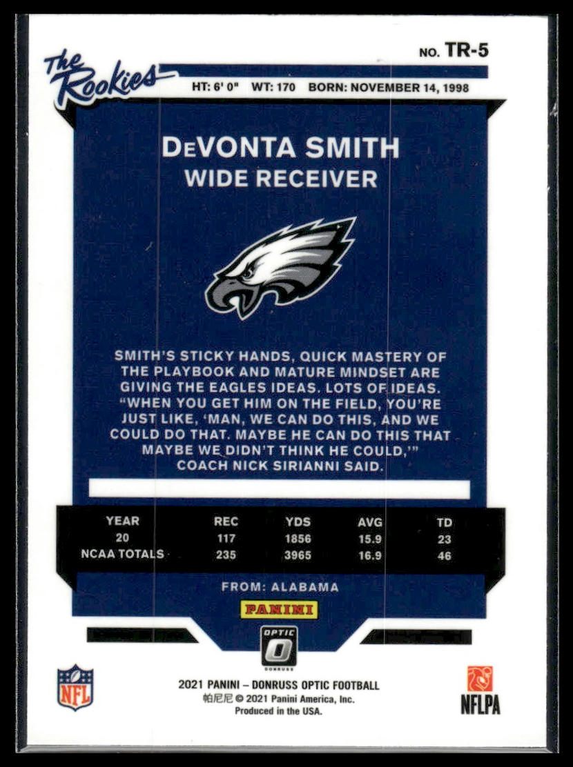 2021 Donruss Optic #TR-5 DeVonta Smith The Rookies