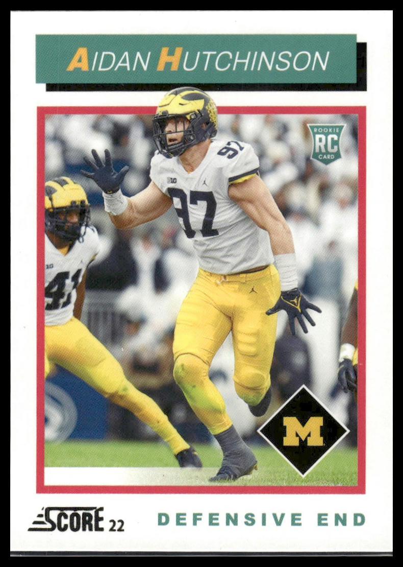 2022 Score #TB6 Aidan Hutchinson 1992 Throwback Rookie