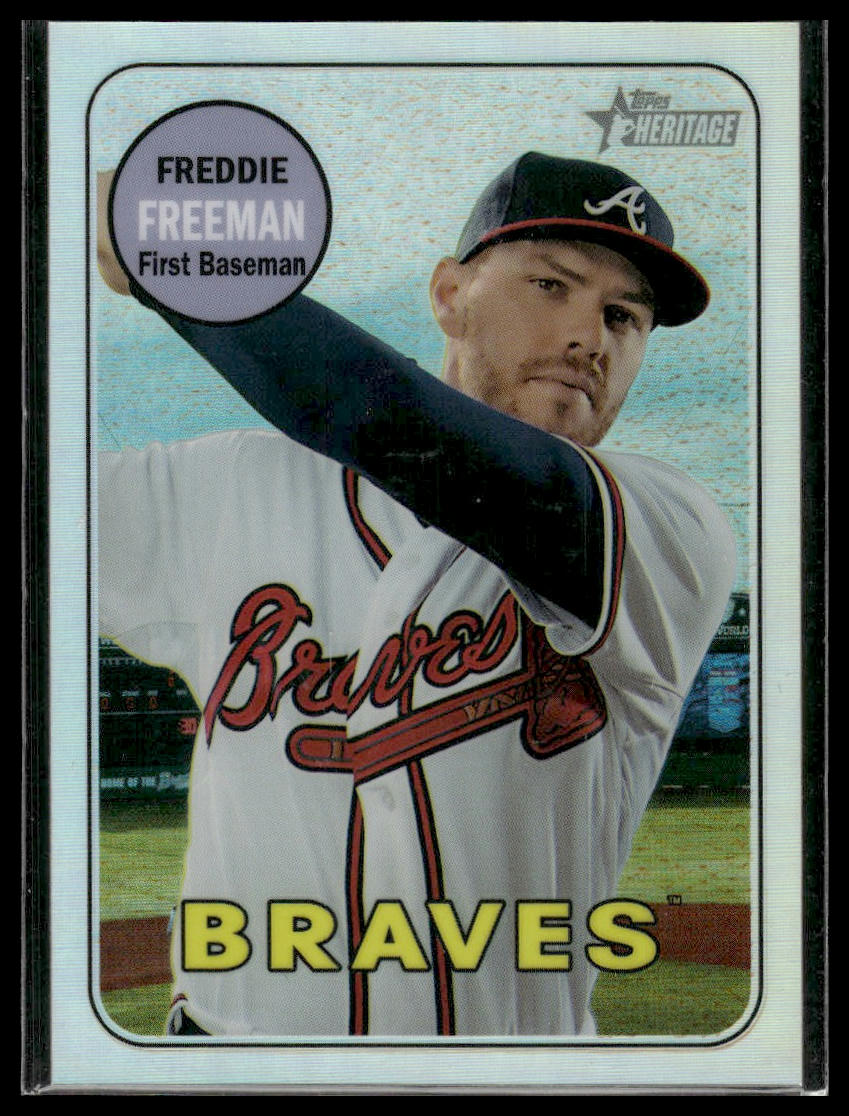 2018 Topps Heritage #THC-100 Freddie Freeman Chrome Refractor #/569
