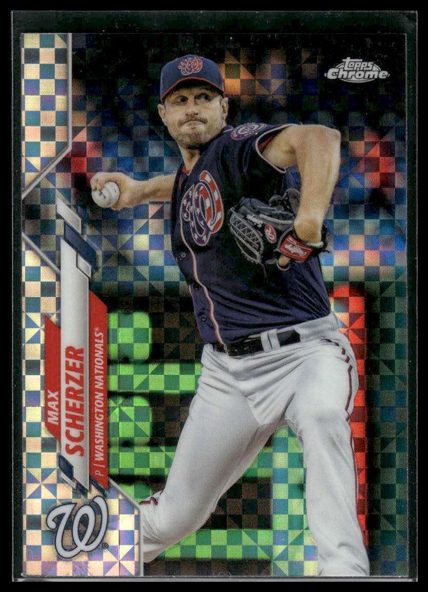 2020 Topps Chrome #139 Max Scherzer X-Fractor Refractor