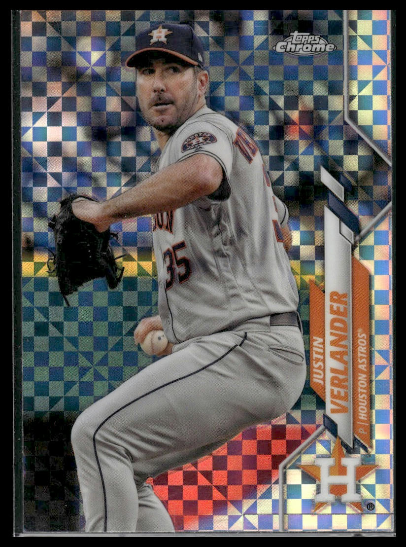 2020 Topps Chrome #164 Justin Verlander X-Fractor Refractor