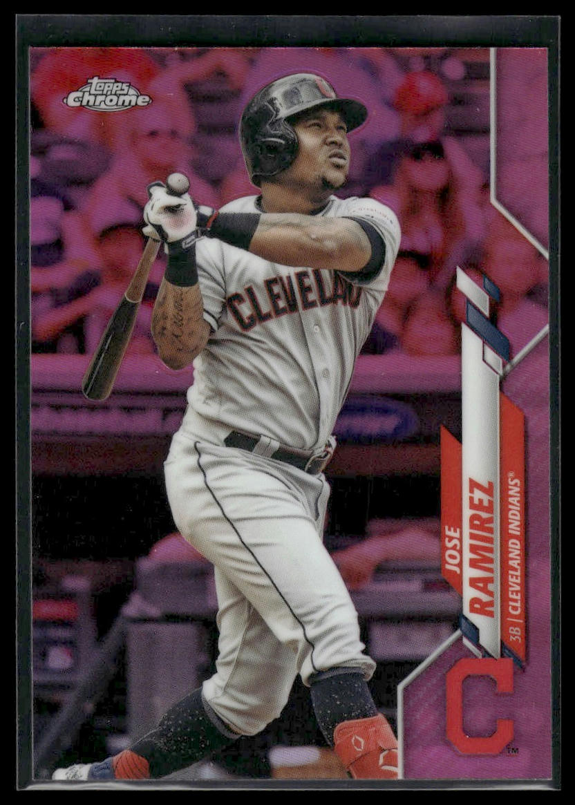 2020 Topps Chrome #190 Jose Ramirez Pink Refractor