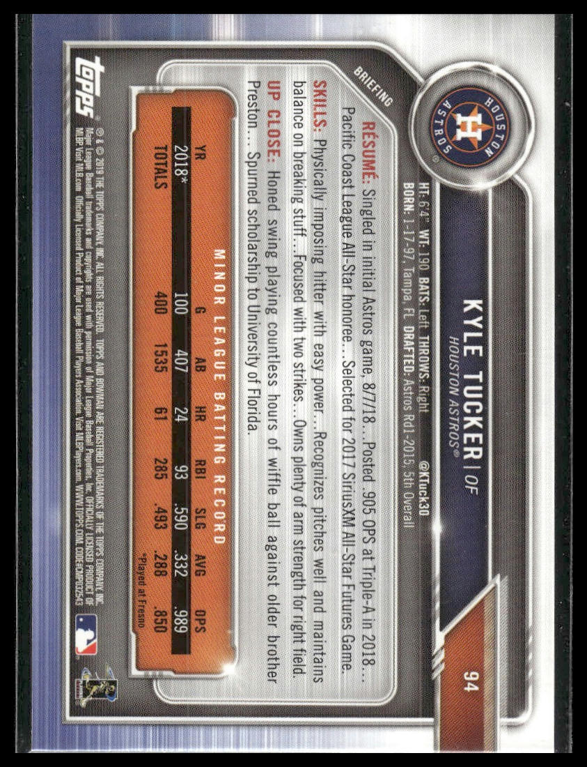 2019 Bowman #94 Kyle Tucker