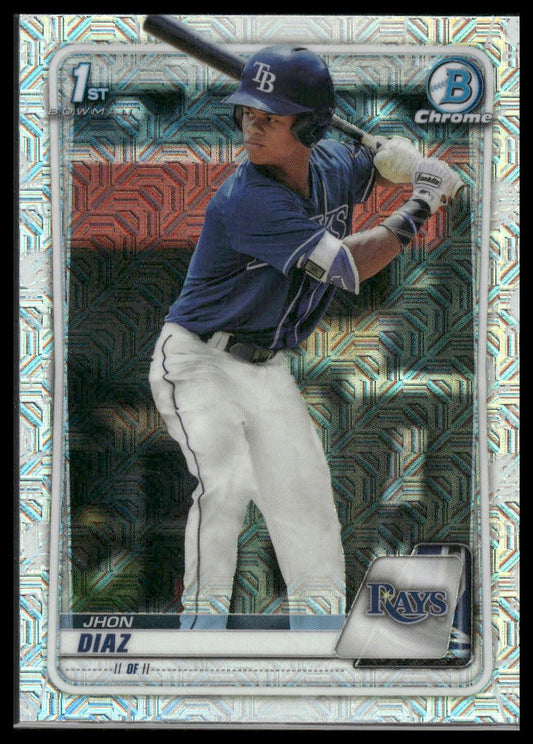 2020 Bowman #BCP-30 Jhon Diaz Chrome Prospects Mojo Refractor