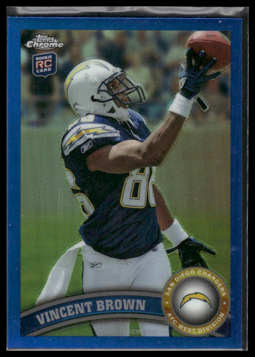 2011 Topps Chrome #42 Vincent Brown Blue Refractors #/199