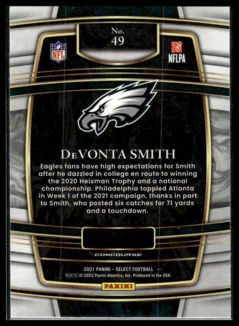 2021 Panini Select #49 DeVonta Smith