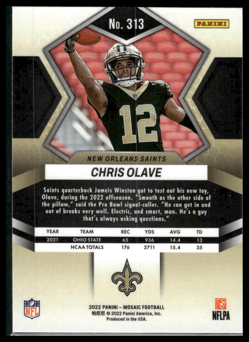 2022 Panini Mosaic #313 Chris Olave