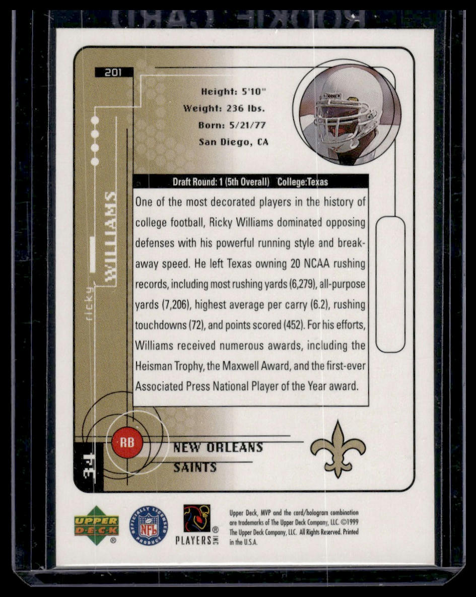 1999 Upper Deck MVP #201 Ricky Williams