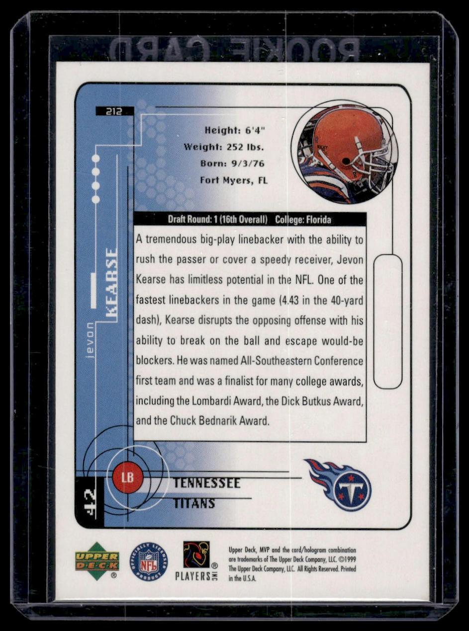 1999 Upper Deck MVP #212 Jevon Kearse
