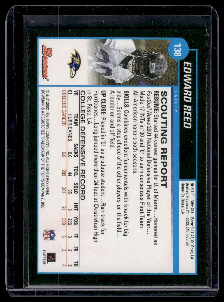 2002 Bowman #138 Edward Reed