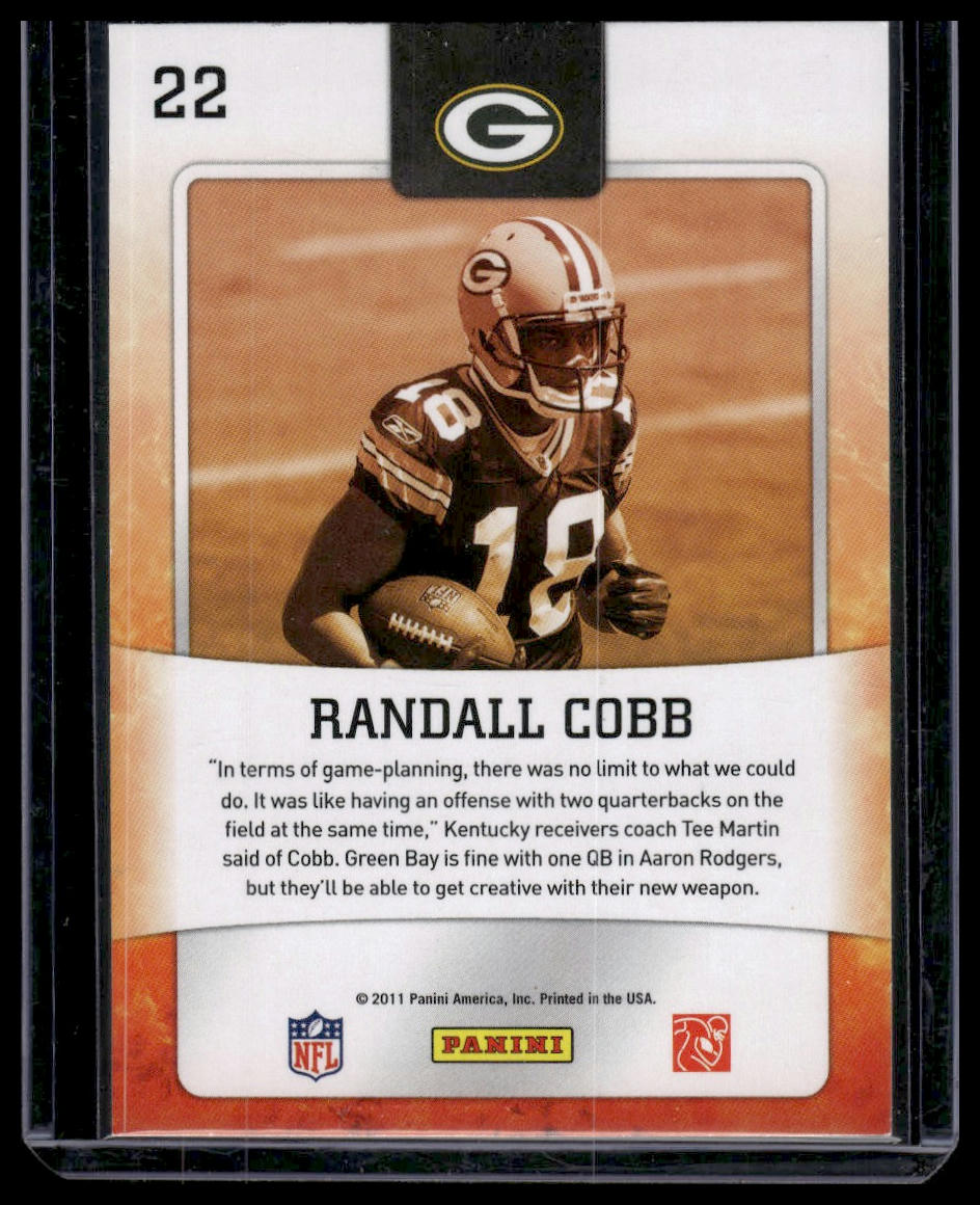 2011 Score #22 Randall Cobb Hot Rookies Scorecard