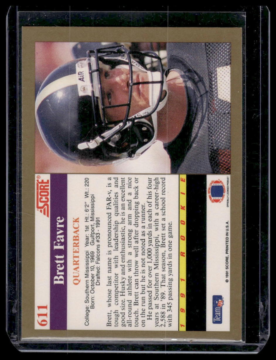 1991 Score #611 Brett Favre